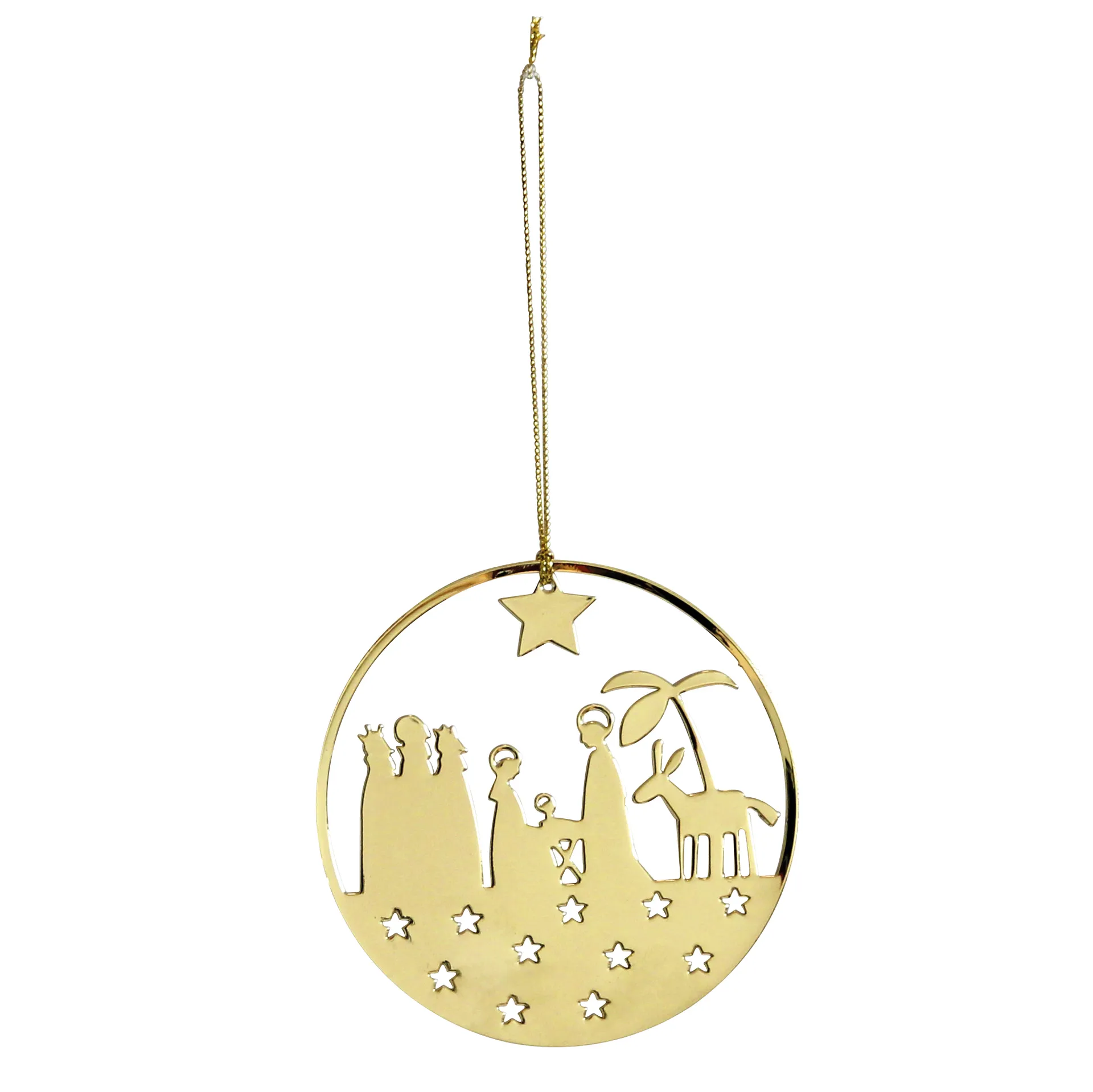 Colgante de Navidad Pluto metal, pesebre, color dorado Pluto Design