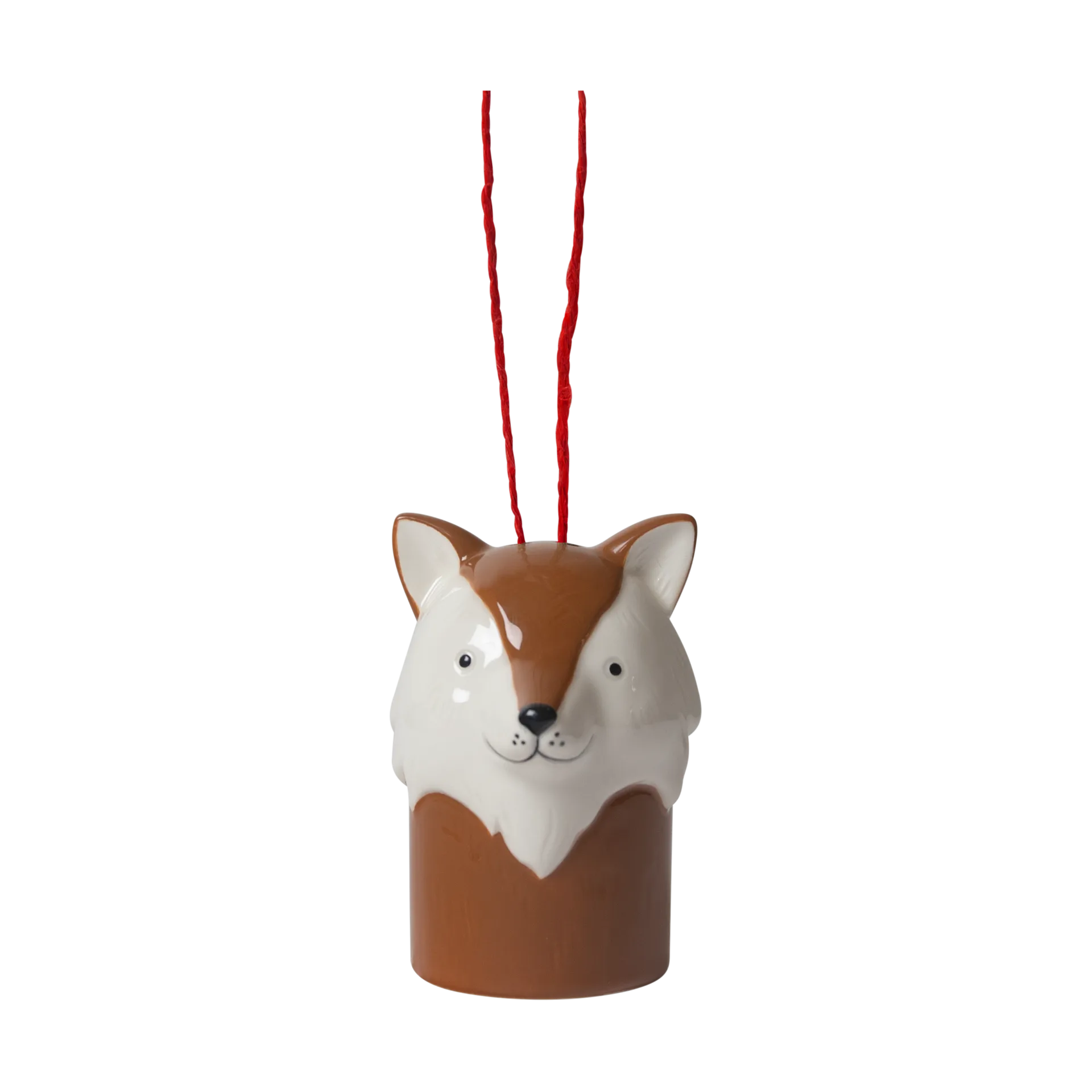 Colgante de Navidad zorro, Blanco-marrón Pluto Design