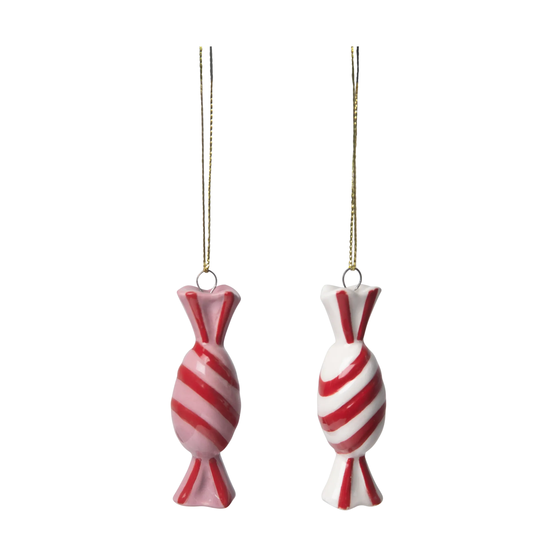 Colgante decorativo Candy 2 piezas, Rojo-blanco Pluto Design