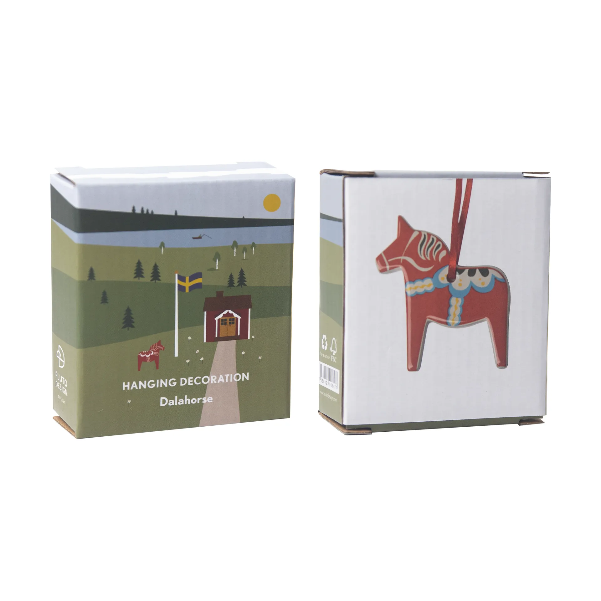 Colgante decorativo Dalahäst, Rojo Pluto Design