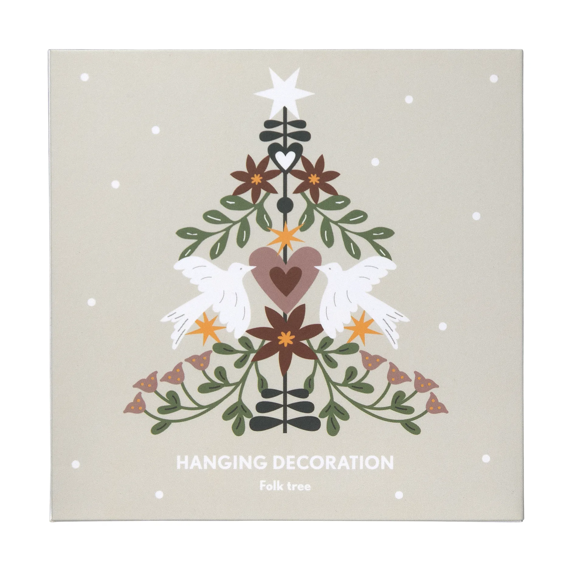 Colgante decorativo Folk tree, Oro Pluto Design