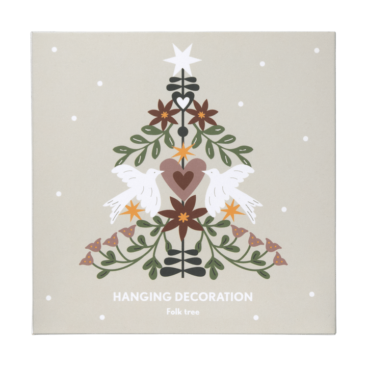 Colgante decorativo Folk tree, Oro Pluto Design