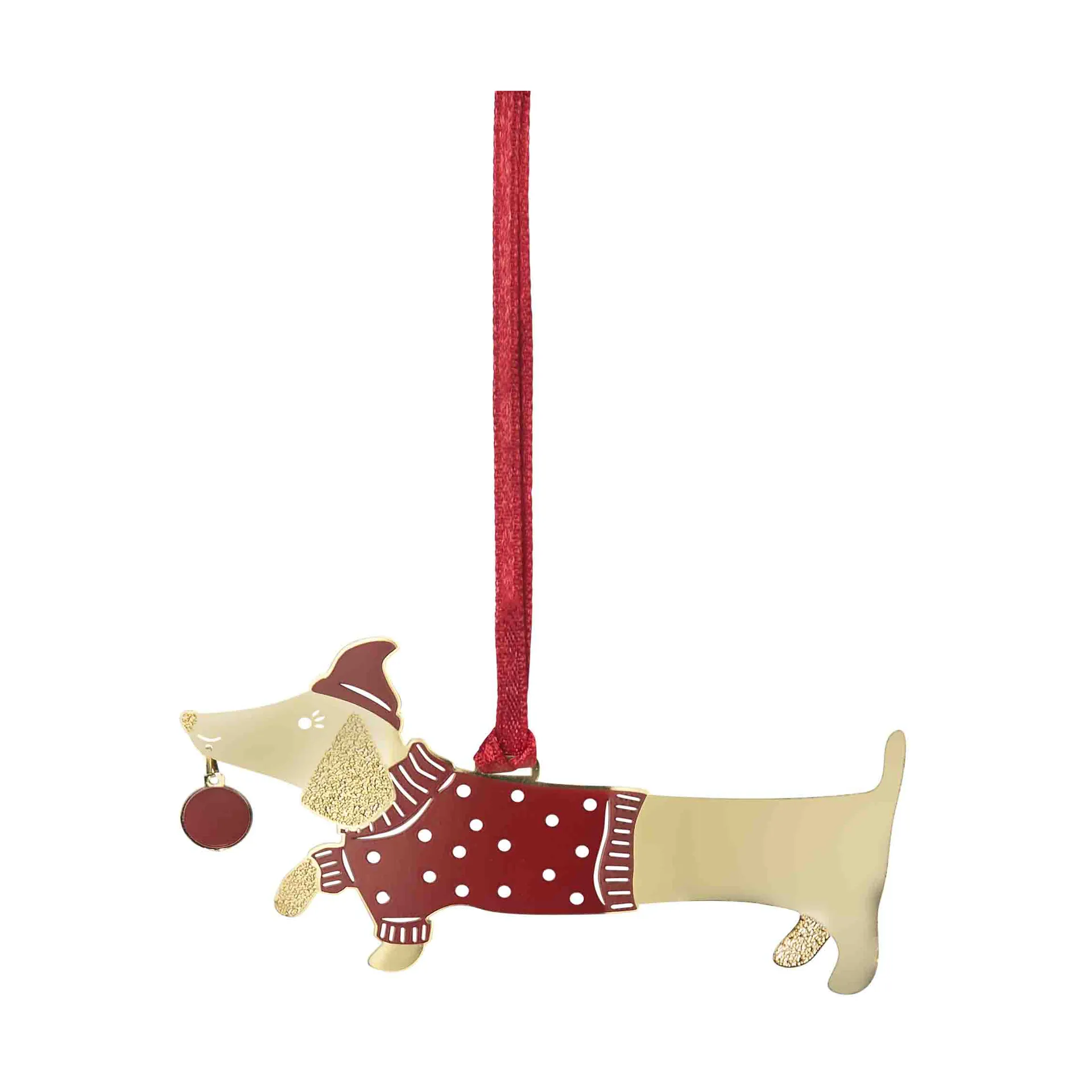 Colgante decorativo Jolly dog, Dorado Pluto Design