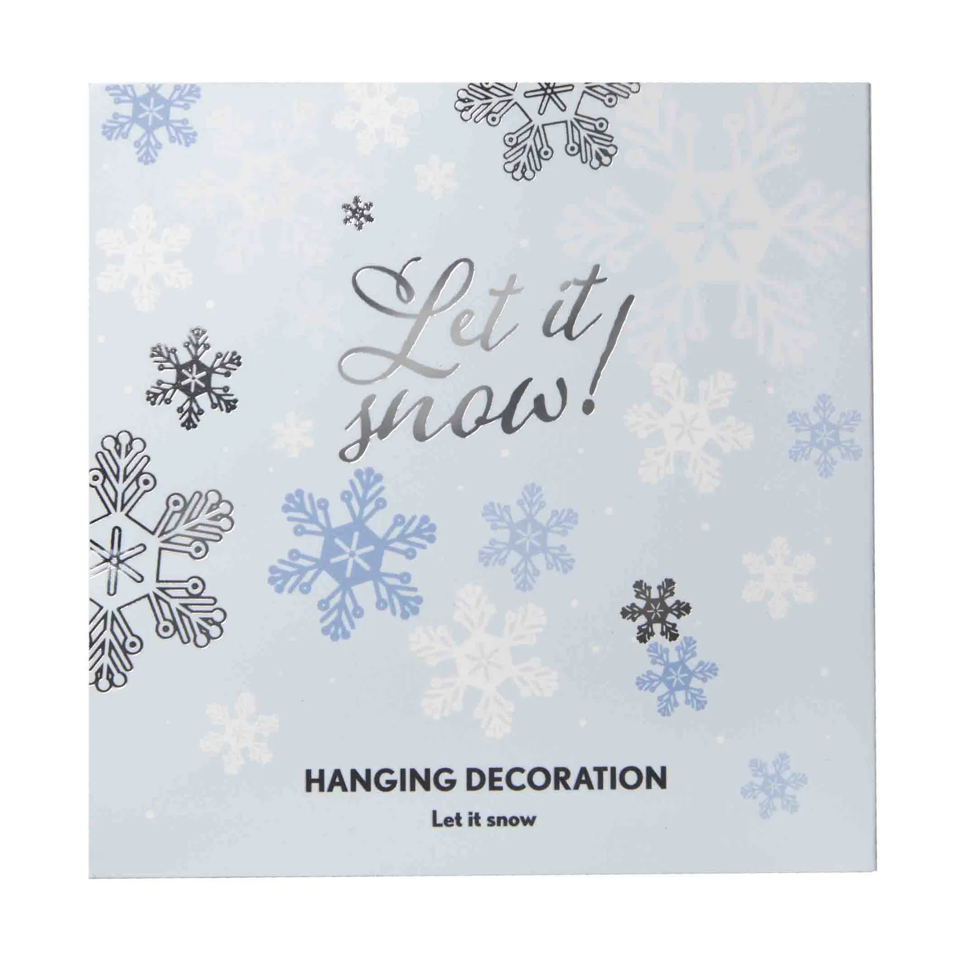 Colgante decorativo Let it snow, Plata Pluto Design