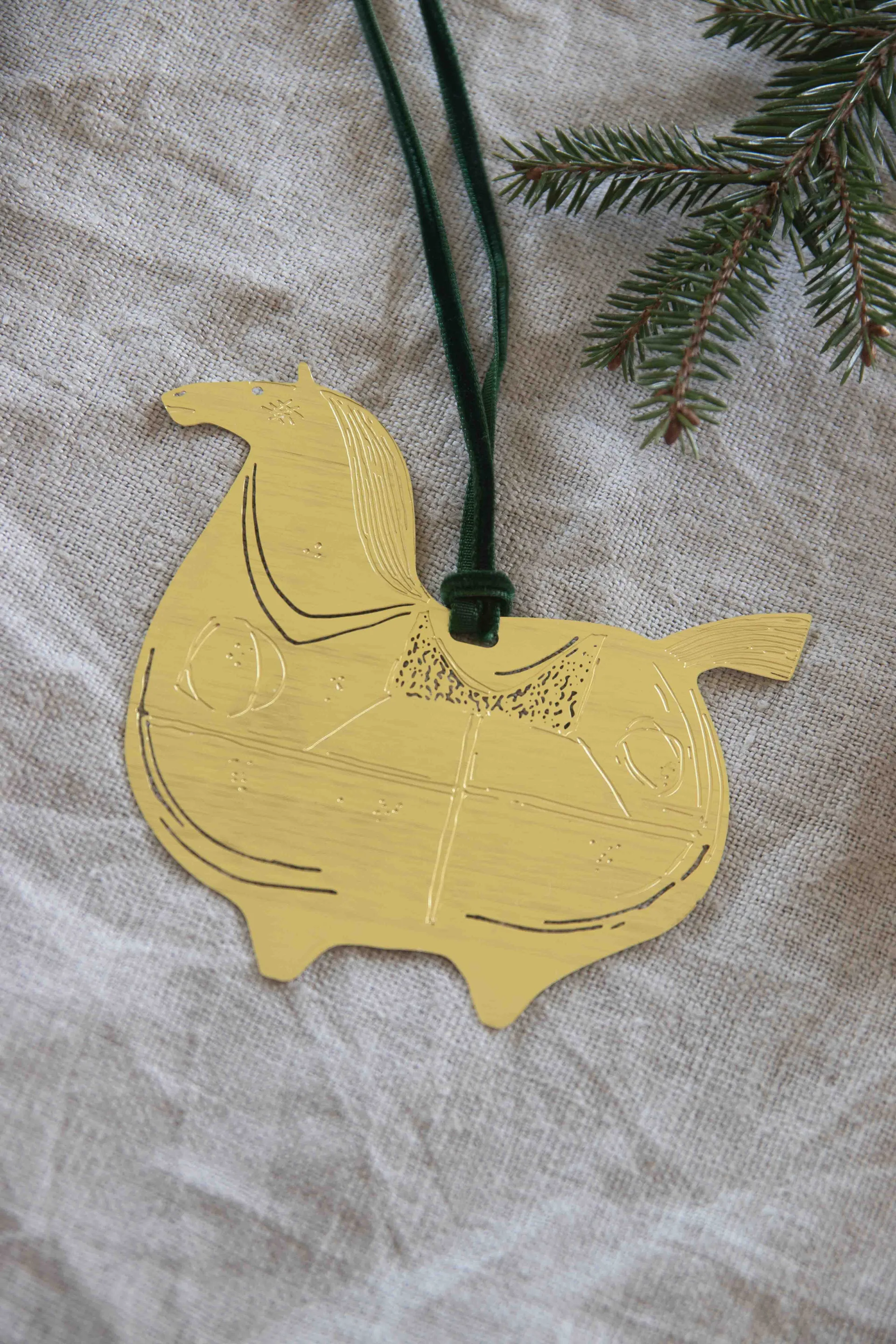 Colgante decorativo Stig L Springare, Latón Pluto Design