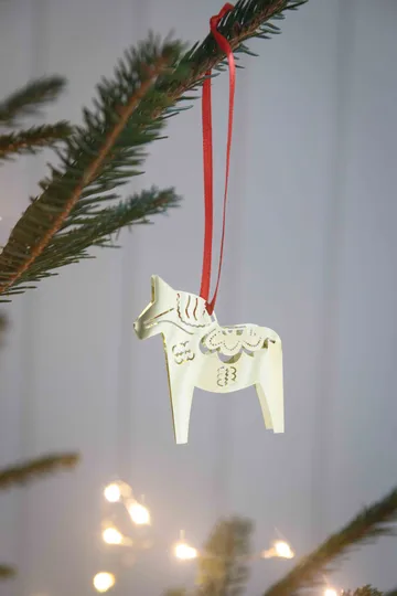 Colgante navideño Christmas horse 3D - Dorado - Pluto Design