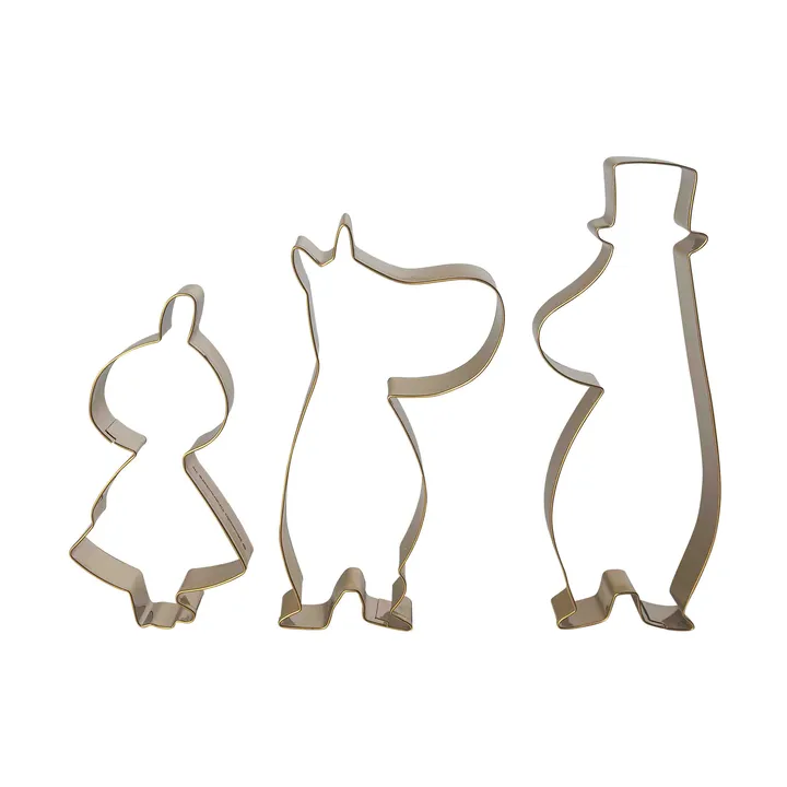 Cortadores de galletas Mumin invierno, juego de 3 piezas - Pequeña My Muminpapá, Mumin - Pluto Design