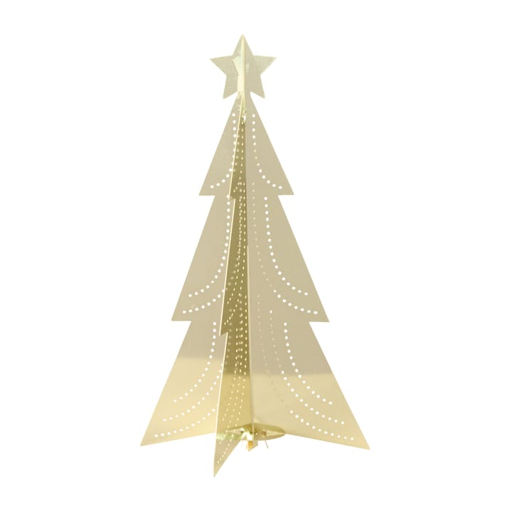 Decoración abeto de mesa pequeño 12 cm, Dorado Pluto Design