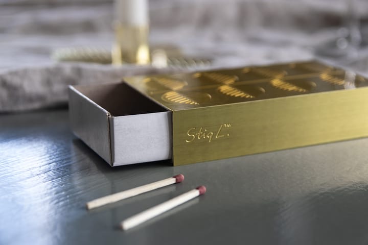 Estuche para cerillas Stig L Berså 6,8x12 cm, Dorado Pluto Design