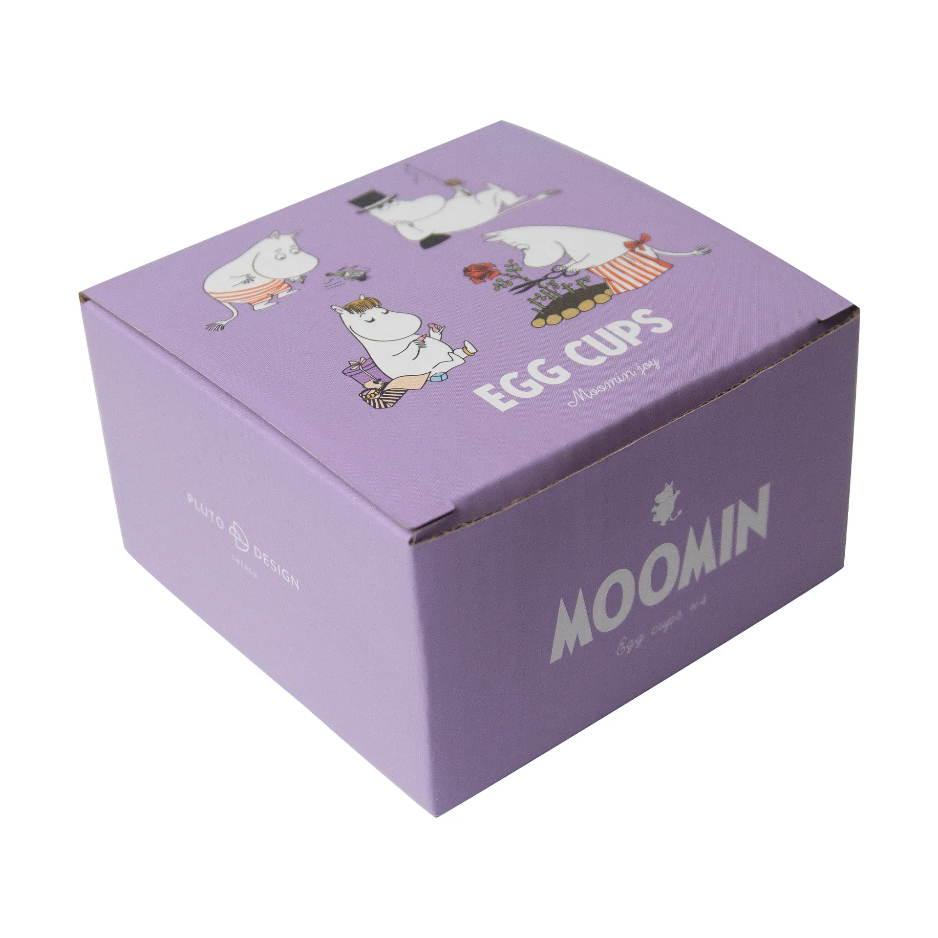 Huevera Moomin joy 4 piezas, Vit-multi Pluto Design