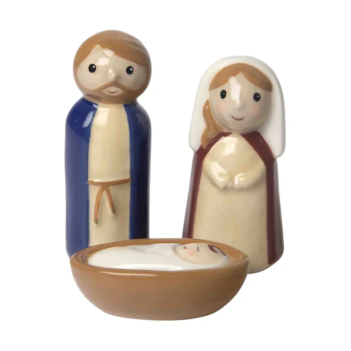 Juego de 3 piezas Crib family de cerámica - Jesús, José y María - Pluto Design