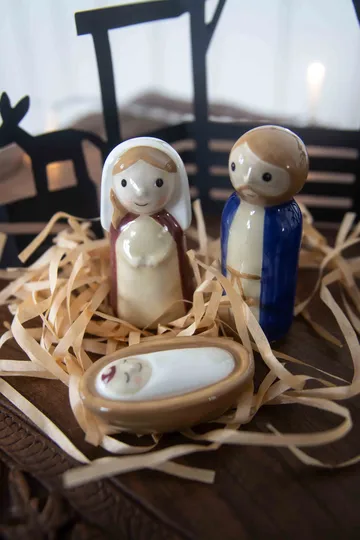 Juego de 3 piezas Crib family de cerámica - Jesús, José y María - Pluto Design