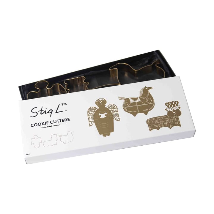 Molde para galletas navideñas Stig L 3 piezas - Dorado - Pluto Design
