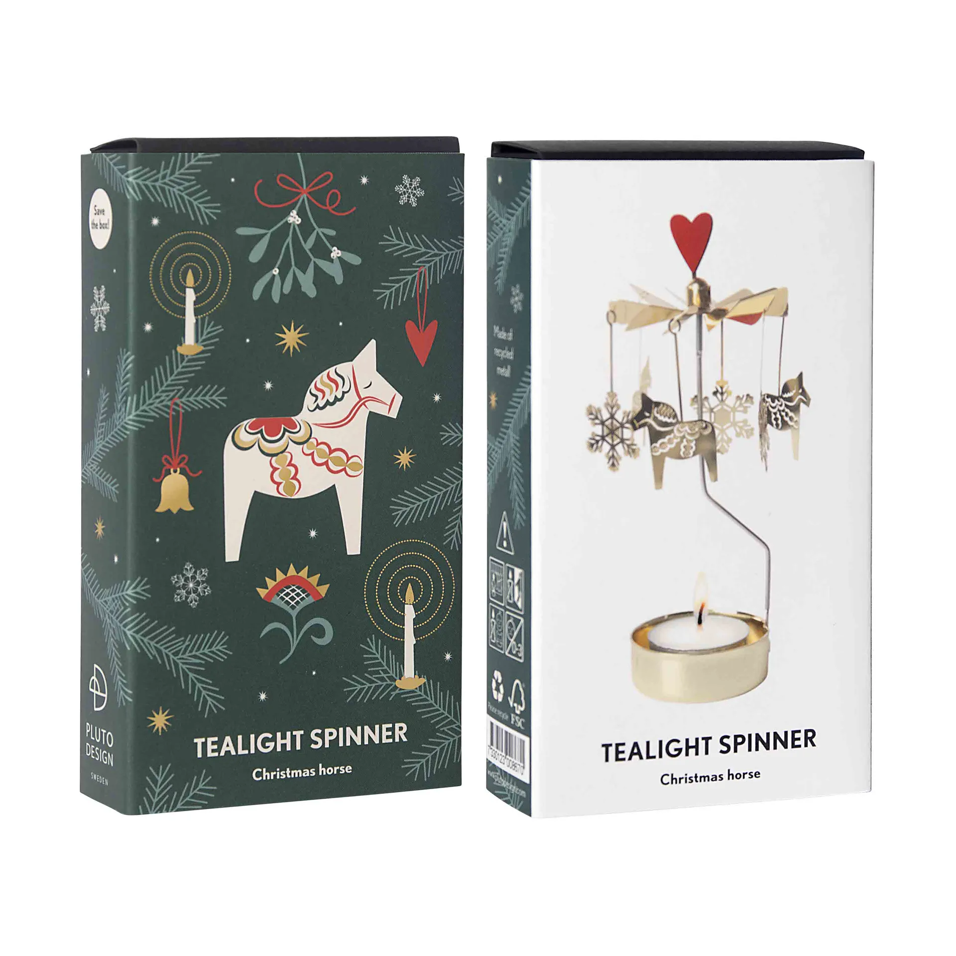 Móvil de campanas Christmas horse , Dorado Pluto Design