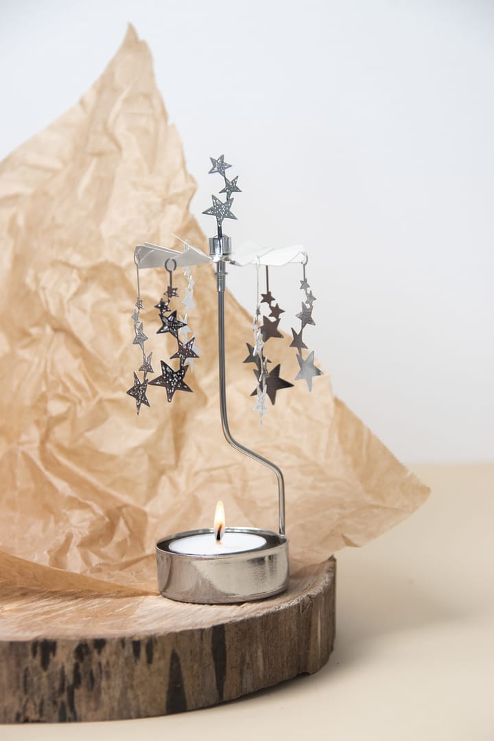 Portavelas giratorio cielo nocturno, plata Pluto Design