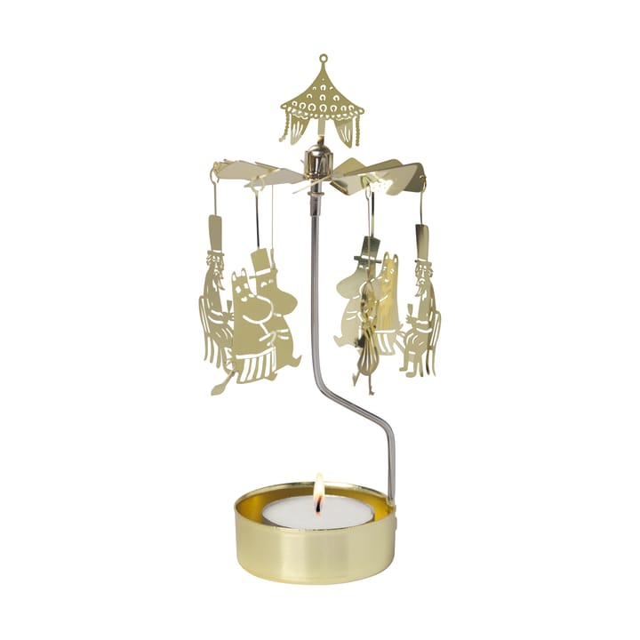 Portavelas giratorio fiesta Mumin, Dorado-metal Pluto Design