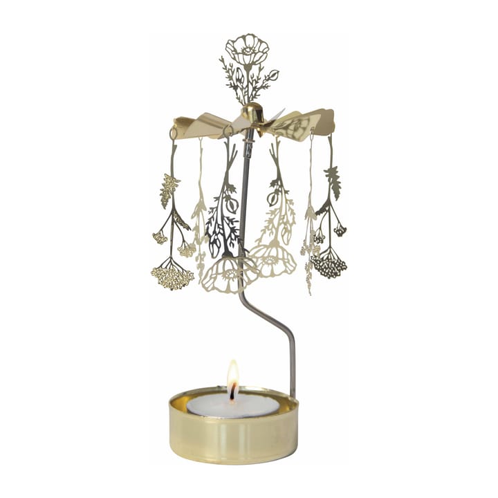 Portavelas giratorio flora, Dorado Pluto Design
