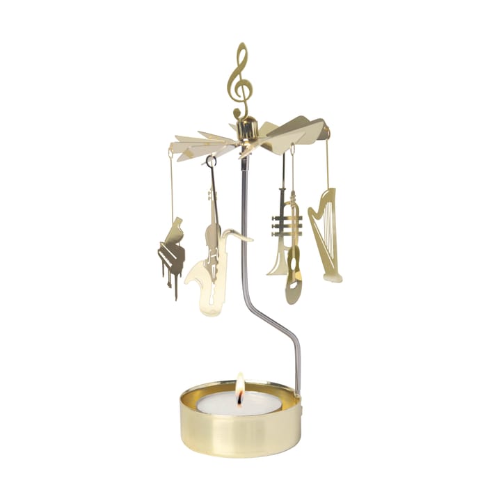 Portavelas giratorio Musik, Dorado-metal Pluto Design