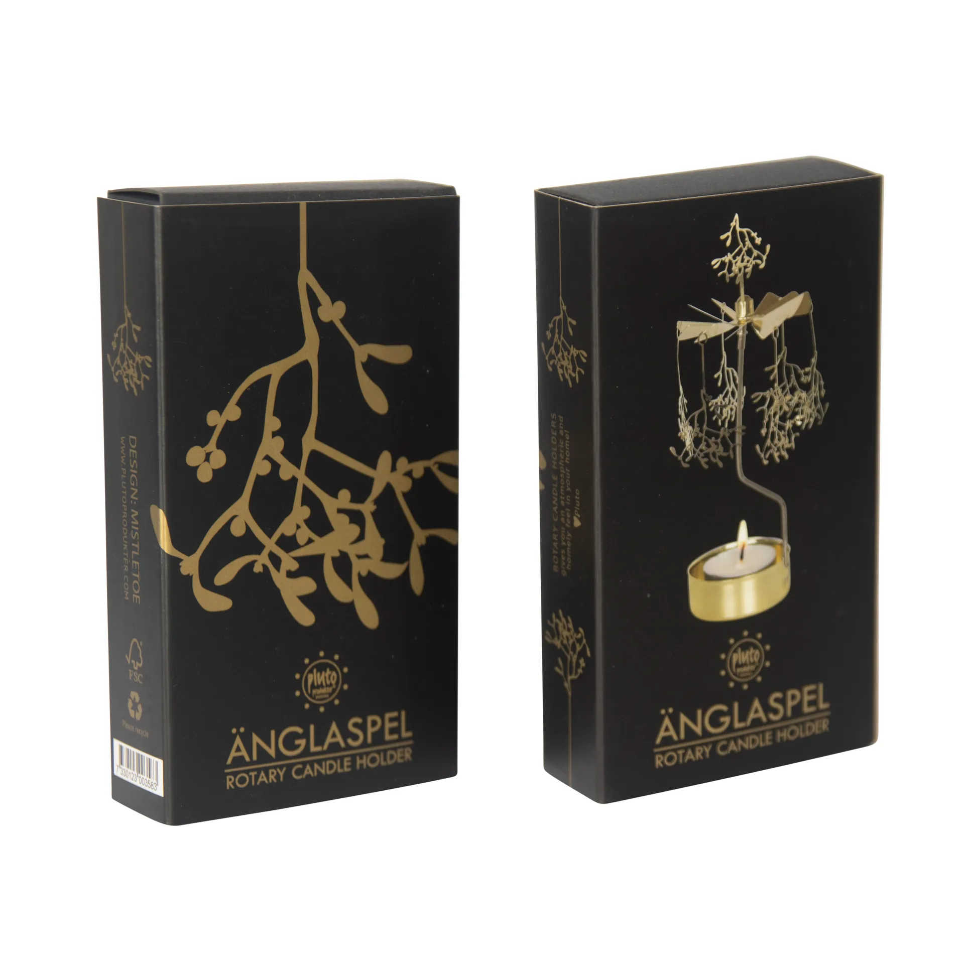 Portavelas giratorio Navidad, Muérdago de navidad Pluto Design