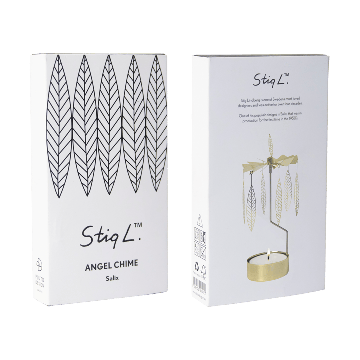 Portavelas giratorio Stig L Salix medium, Dorado Pluto Design