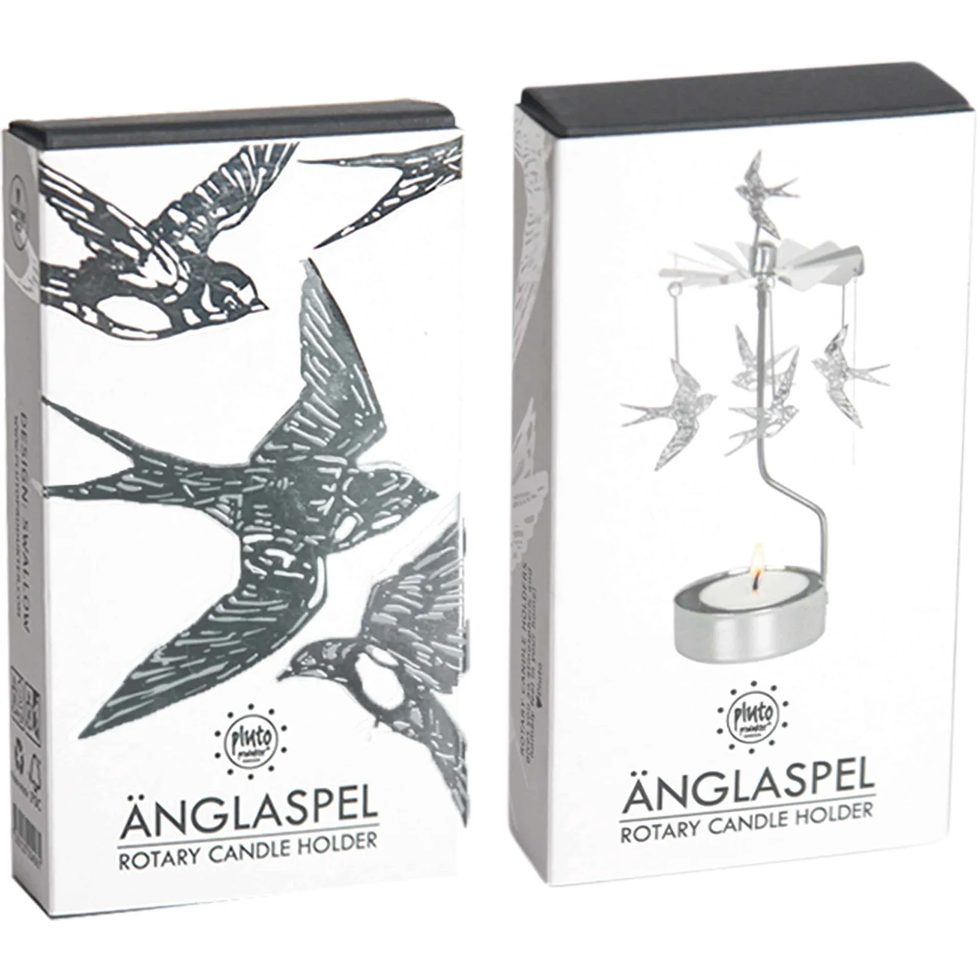Portavelas giratorio Svalor, plata Pluto Design