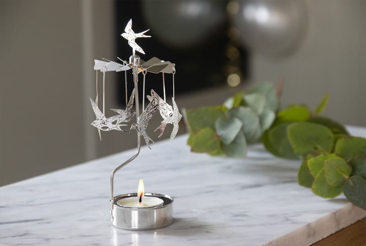 Portavelas giratorio Svalor, plata Pluto Design