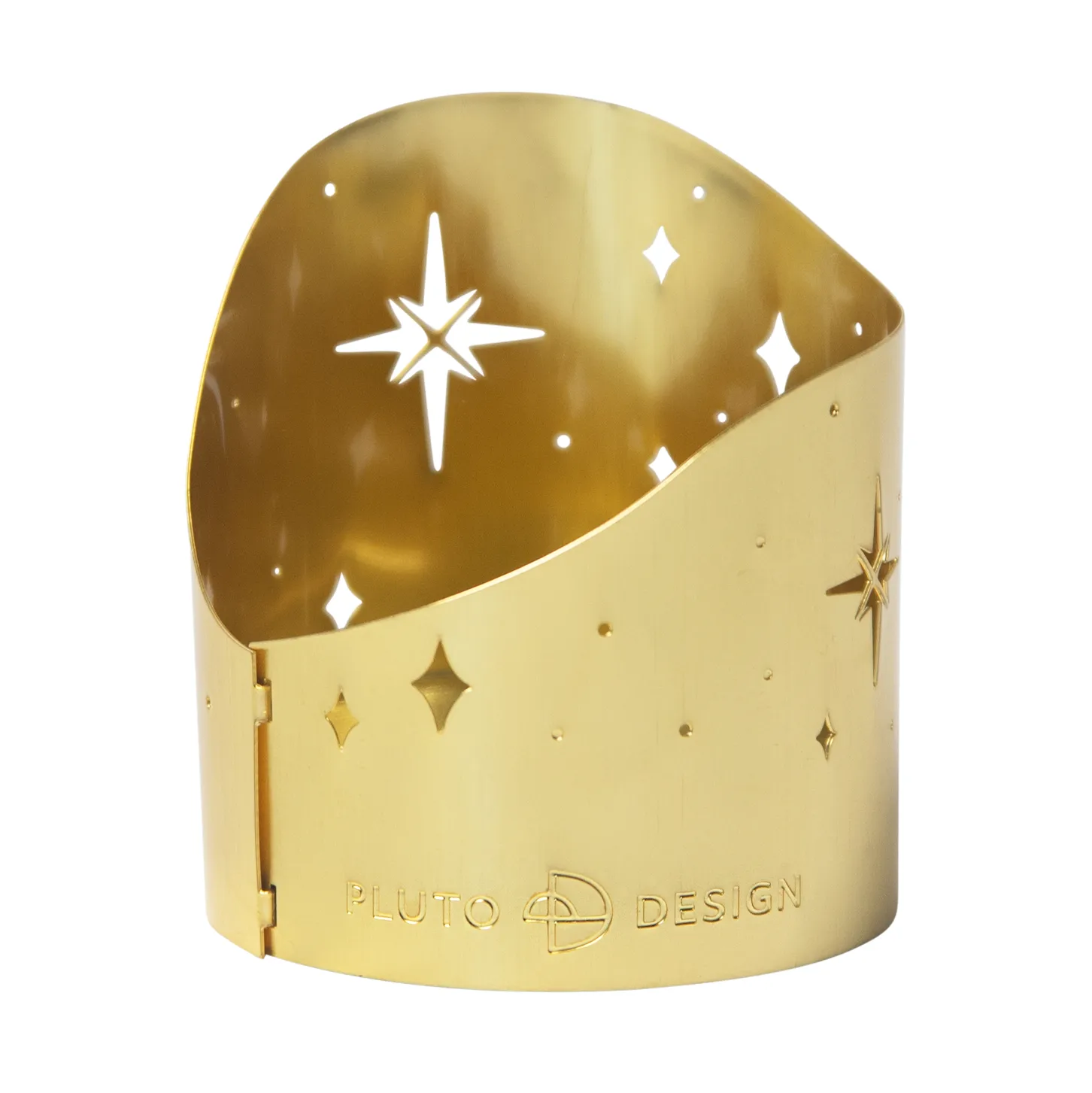 Portavelas Northern Star Ø4,5 cm, Metal bañado en oro Pluto Design
