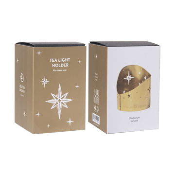 Portavelas Northern Star Ø6,5 cm - Metal bañado en oro - Pluto Design
