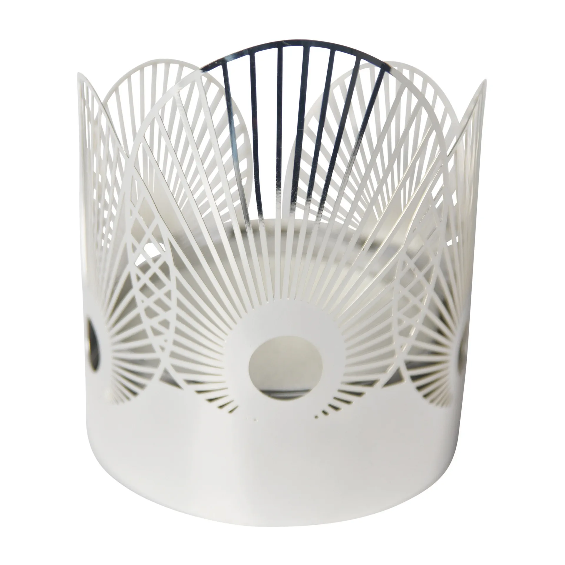 Portavelas Sun mediano Ø6,5 cm, Silver Pluto Design