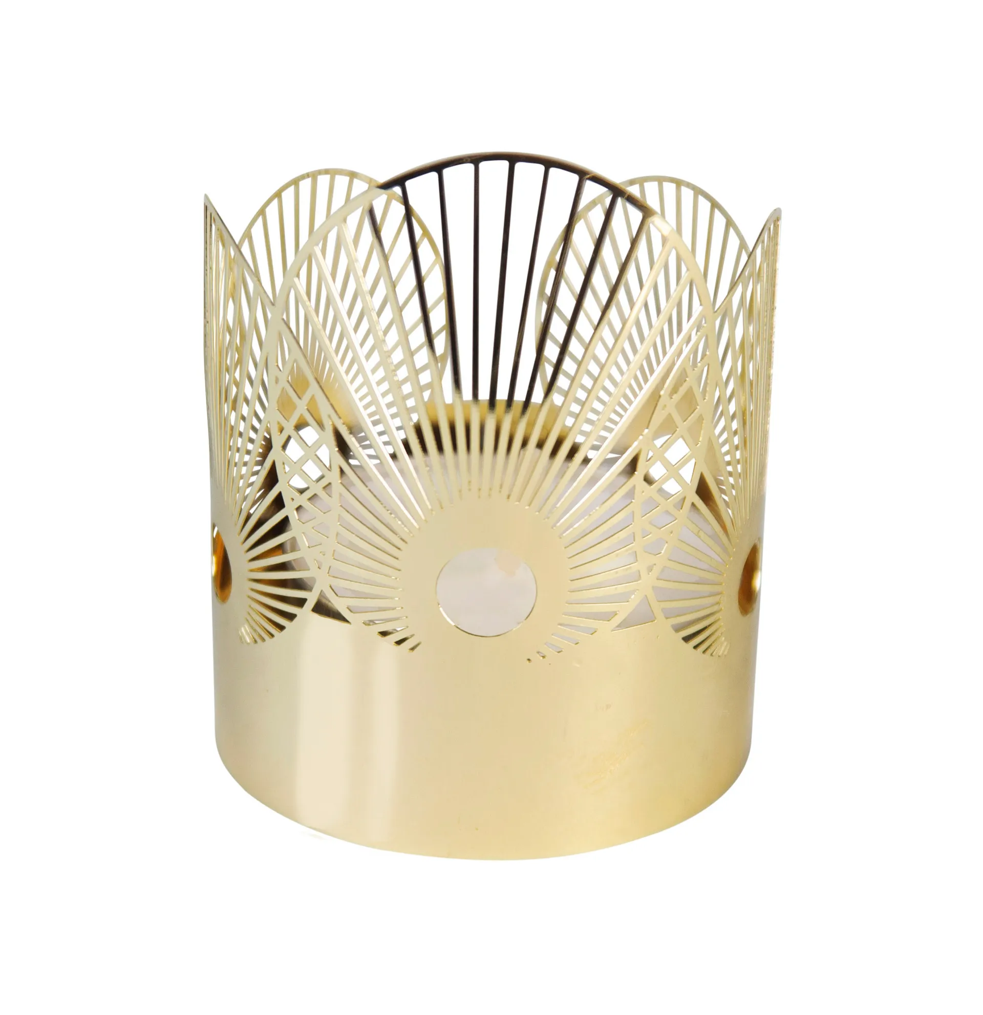 Portavelas Sun mini Ø4,5 cm, Dorado Pluto Design