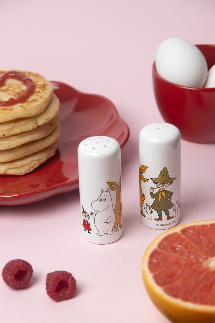 Salero y pimentero amigos Mumin, Blanco-multi Pluto Design