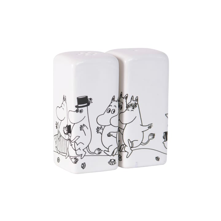 Salero y pimentero Familia Moomin - blanco - Pluto Design