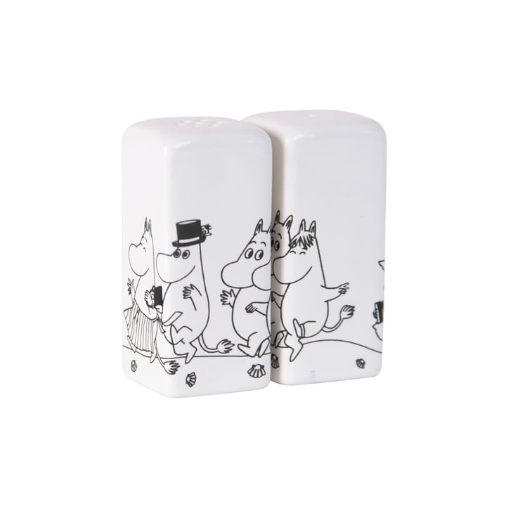 Salero y pimentero Familia Moomin - blanco - Pluto Design