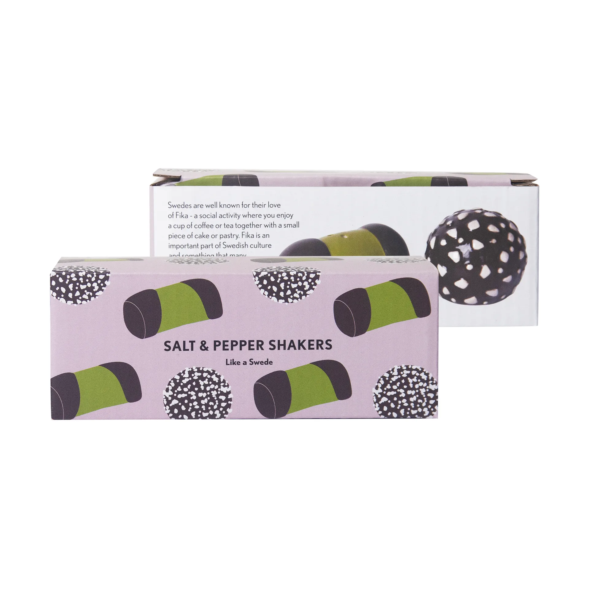 Salero y pimentero Like a swede, Marrón-verde-blanco Pluto Design