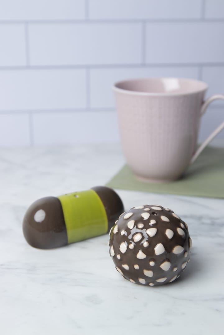Salero y pimentero Like a swede, Marrón-verde-blanco Pluto Design