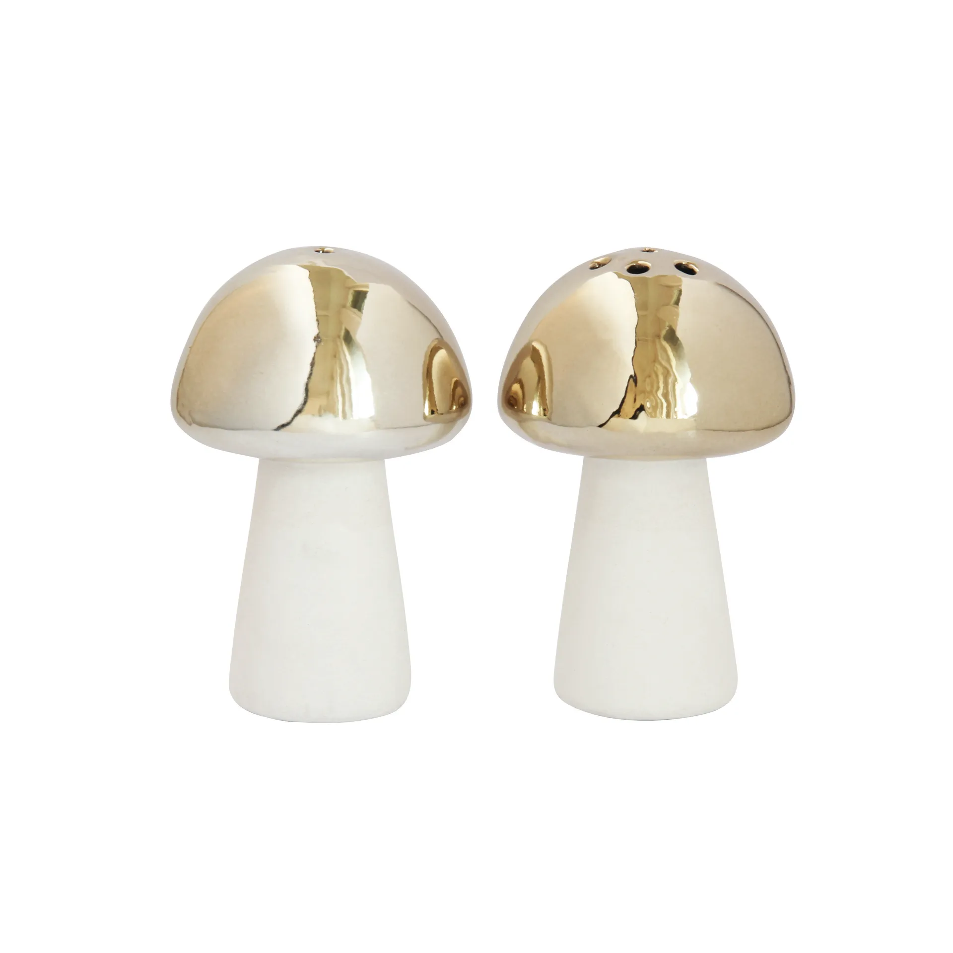 Salero y pimentero seta, Dorado Pluto Design
