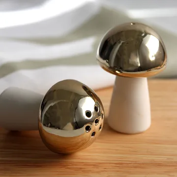 Salero y pimentero seta - Dorado - Pluto Design