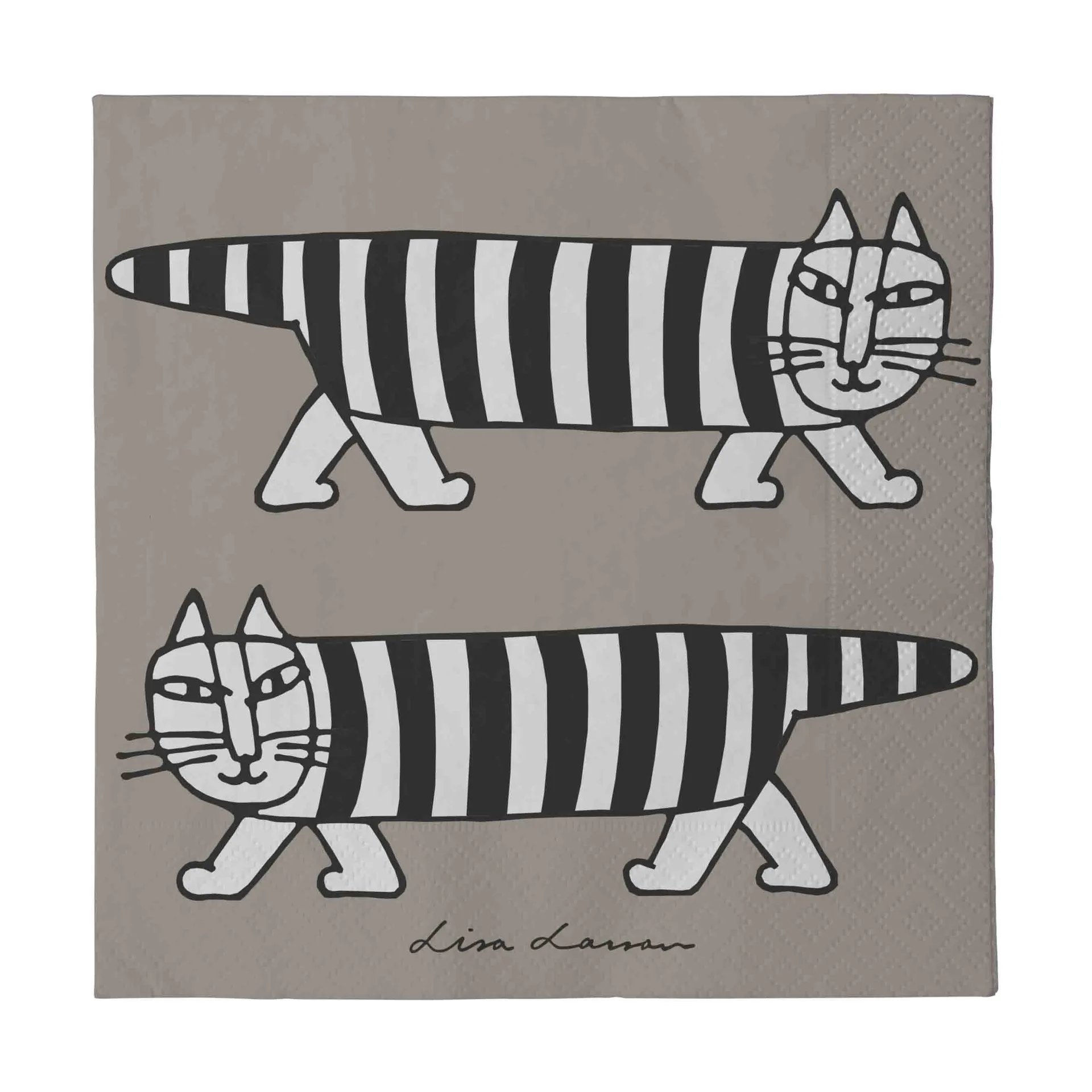 Servilletas Lisa Larsson Mikey, pack de 24, Gris Pluto Design