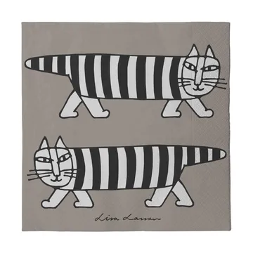 Servilletas Lisa Larsson Mikey, pack de 24 - Gris - Pluto Design