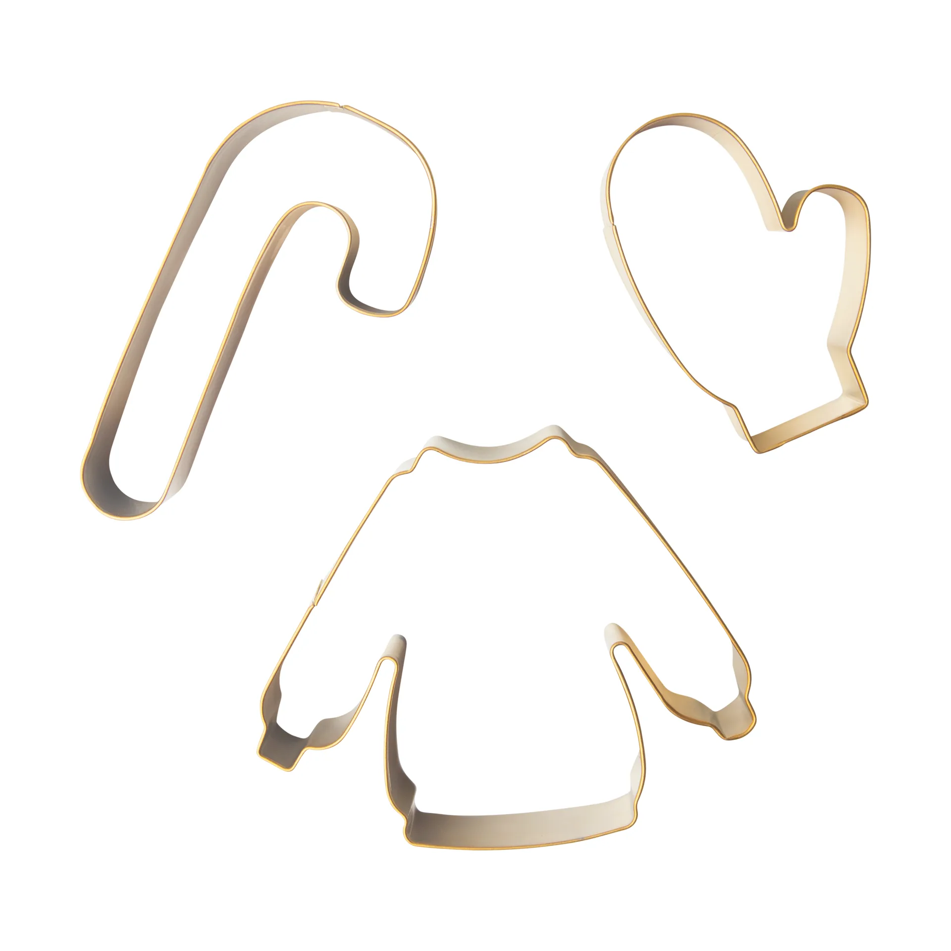 Set de 3 formas de galleta Winter, Oro Pluto Design