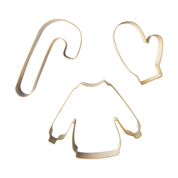 Set de 3 formas de galleta Winter - Oro - Pluto Design