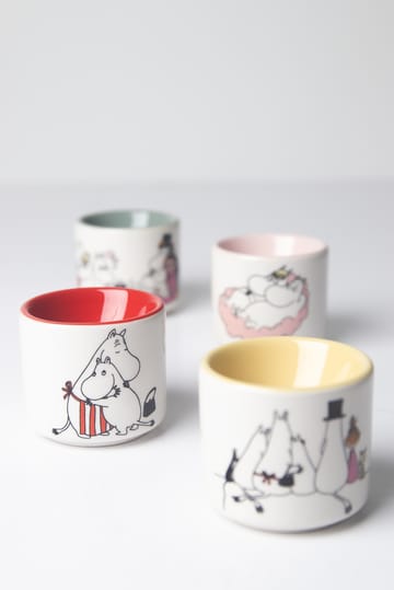 Set de 4 hueveras Moomin love - Blanco-multi - Pluto Design