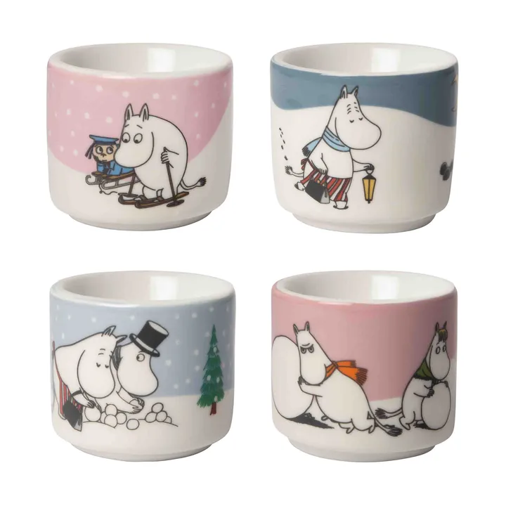 Set de 4 hueveras Mumin - Invierno Mumin - Pluto Design