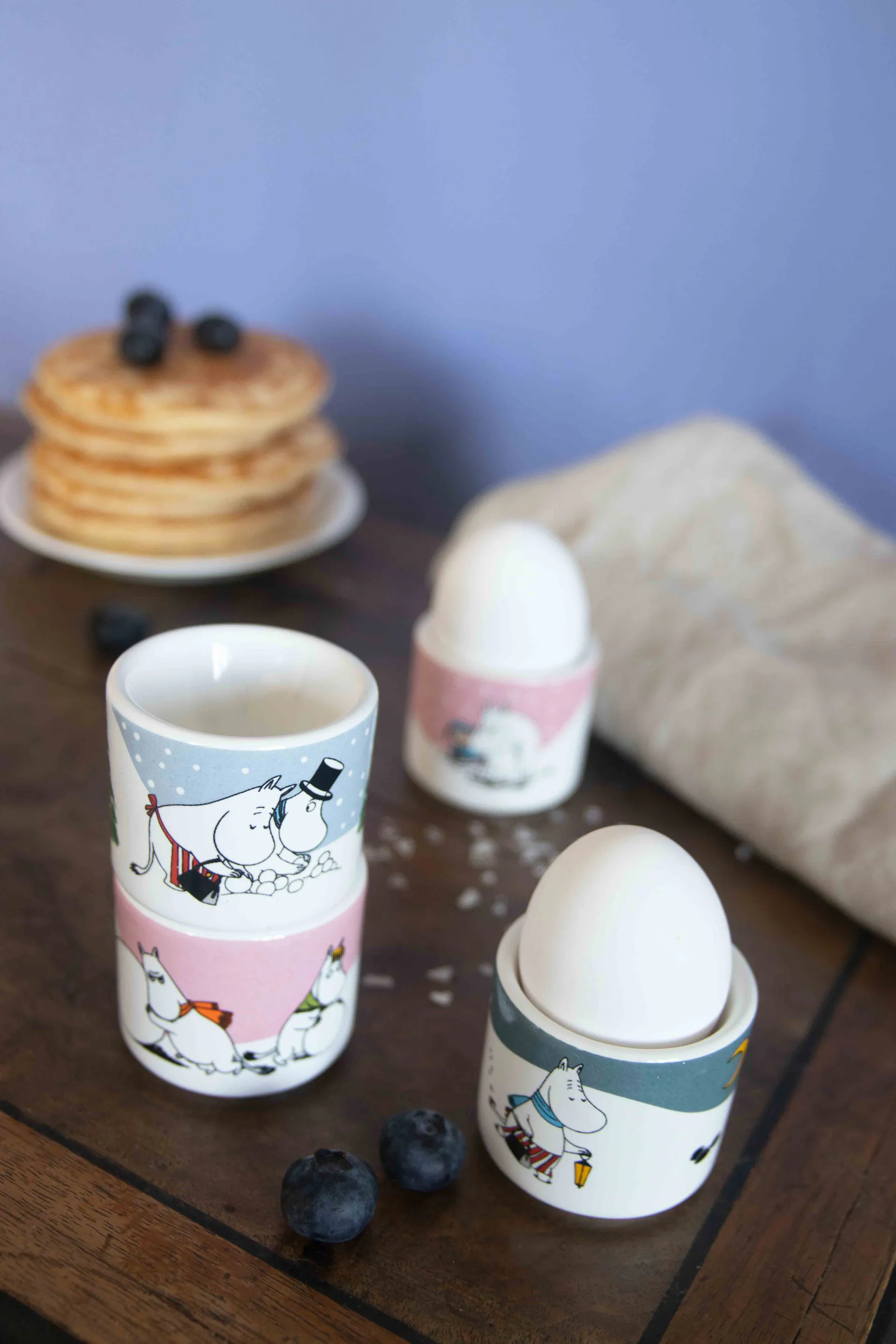 Set de 4 hueveras Mumin, Invierno Mumin Pluto Design
