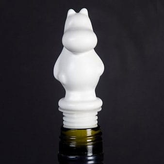 Tapón para vino Mumin, cerámica blanca Pluto Design
