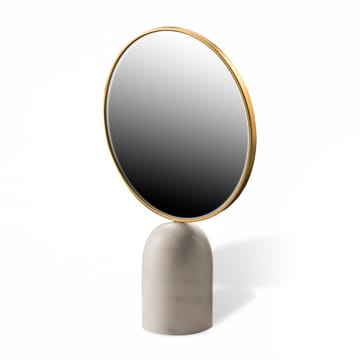 Espejo de sobremesa Round Marble - Blanco - POLSPOTTEN