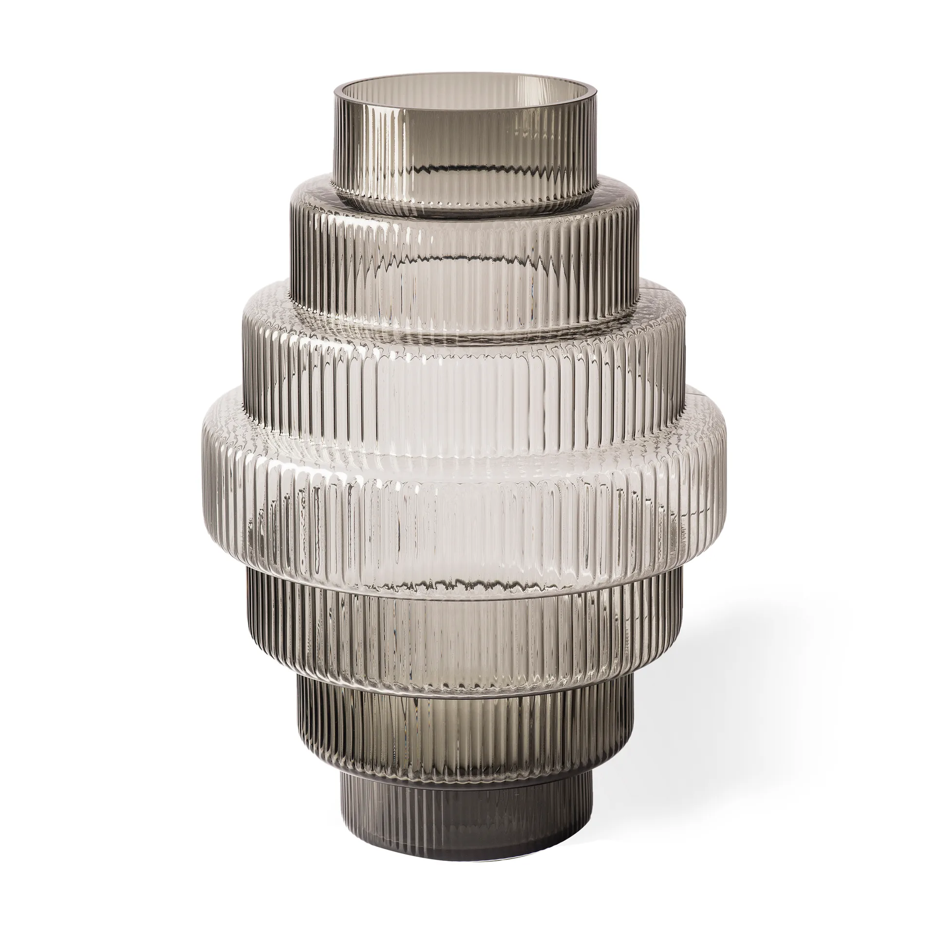 Jarrón Steps L 50 cm, Gris oscuro POLSPOTTEN