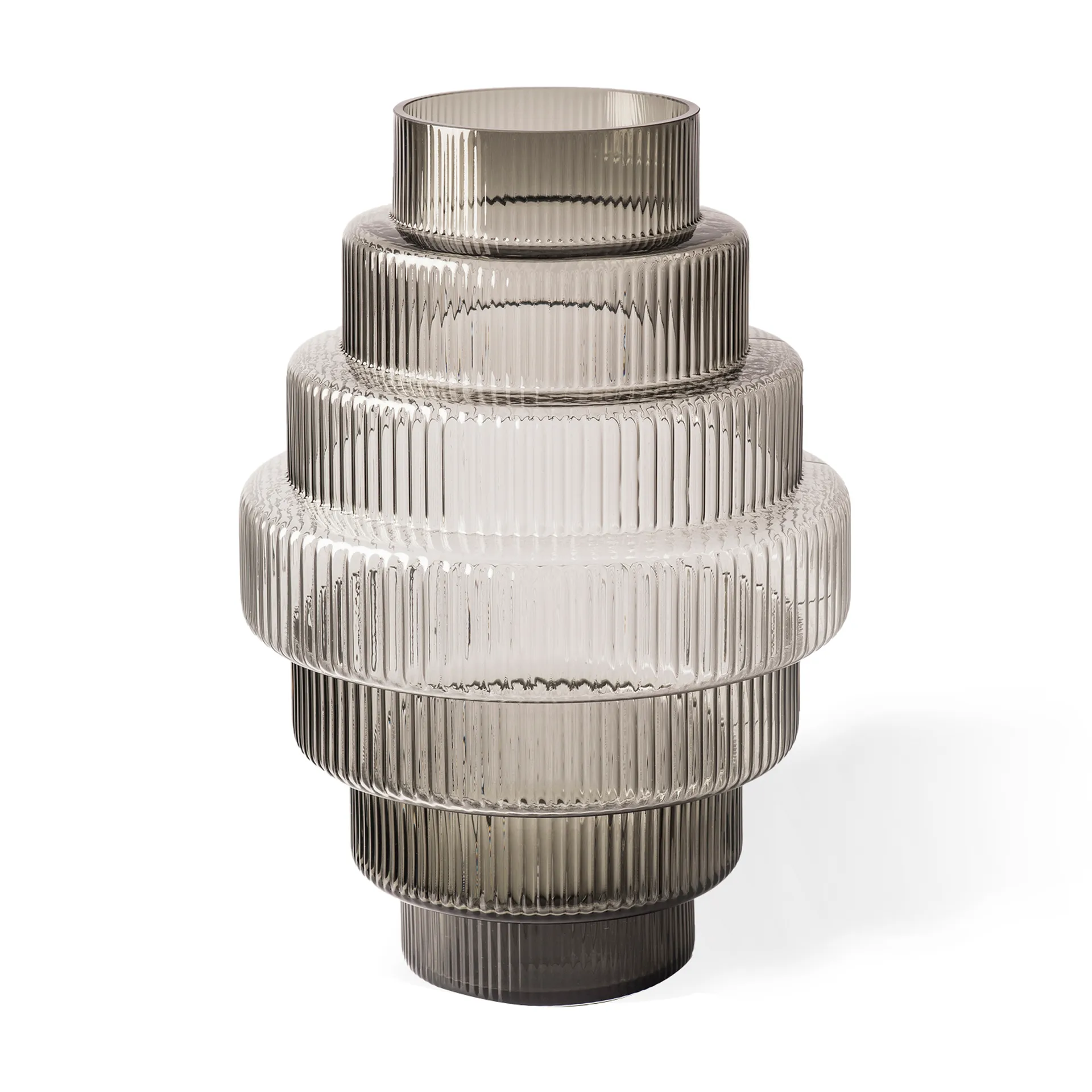 Jarrón Steps S 30 cm, Gris oscuro POLSPOTTEN