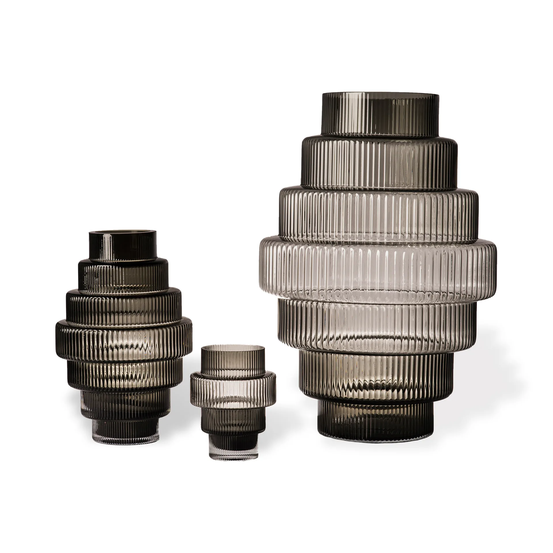 Jarrón Steps S 30 cm, Gris oscuro POLSPOTTEN