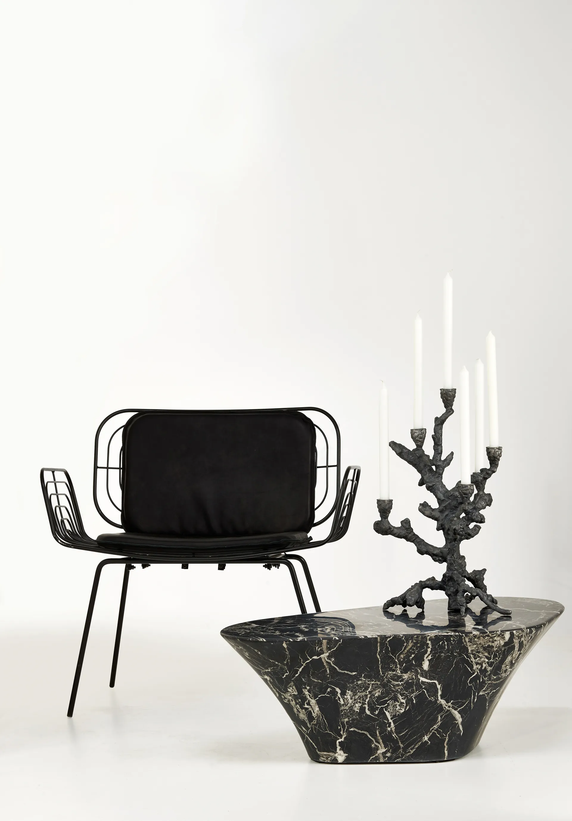 Portavelas Apple tree L 53 cm, Gris oscuro POLSPOTTEN